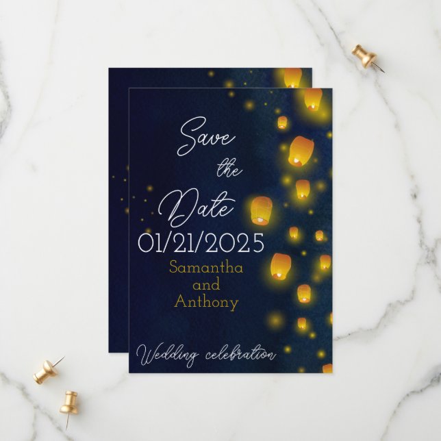 Reserve A Data Lanternas Mágicas Salvem as Datas (Frente/Verso In Situ)