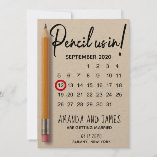 Reserve A Data Lápis Modernos No Quadro Do Calendário