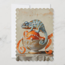 Laranja - Formato do convite: 12,7 cm x 17,8 cm