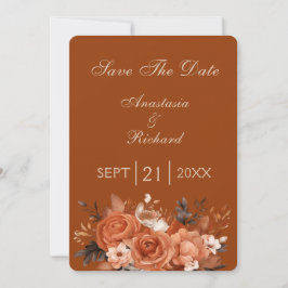 Reserve A Data Laranja Queimado Salve Casamento de Data