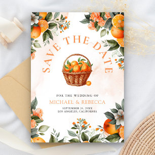 Reserve A Data Laranja Tangerina Código QR Foto Casamento