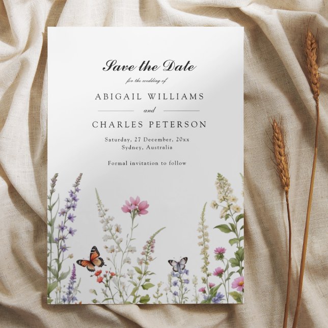 Reserve A Data Lavanda Elegante e Sangue de Flor Selvagem Salvar  (Criador carregado)