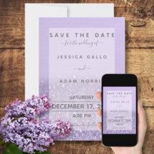 Lavanda Glitter Modern Wedding