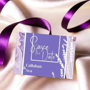 Reserve A Data Lavanda Horizontal Roxo Simples Moderna