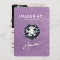 Lavanda Purple Hawaii Passport Salvar Data