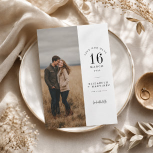 Reserve A Data Layout de Foto de Casamento com Divisão Mínima par