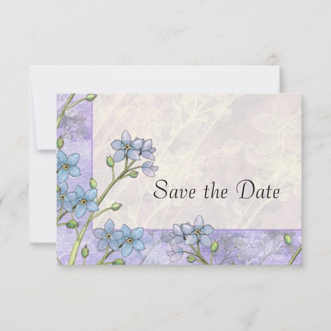 Reserve A Data Lembre-se de Mim Floral Casamento Salve a Data (Frente)