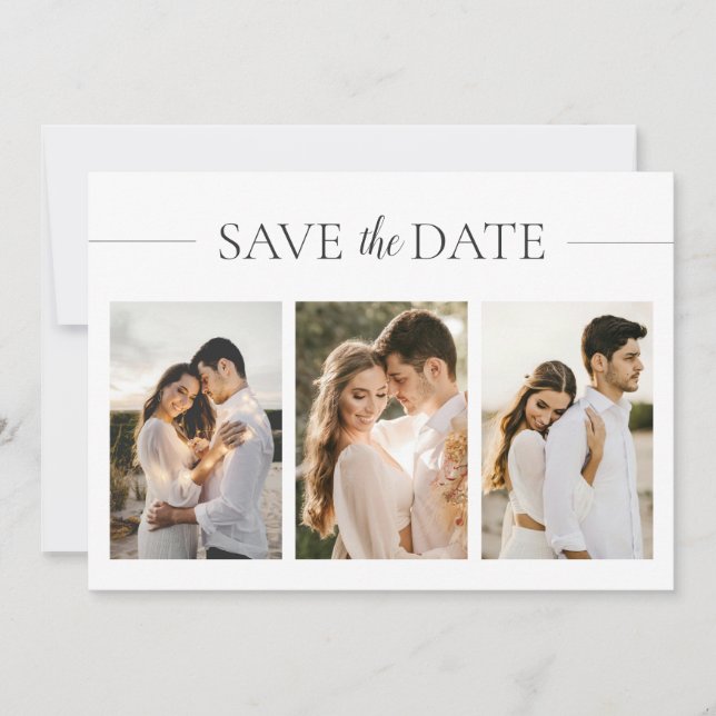 Reserve A Data Lembrete de Data de Casamento Personalizado (Frente)