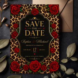 Reserve A Data Leopard Print and Red Rose 