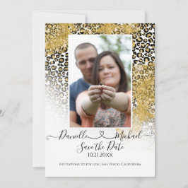 Reserve A Data Leopard Script Heart Dourado Glitter
