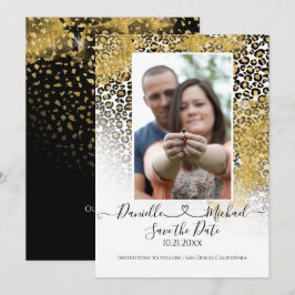Reserve A Data Leopard Script Heart Dourado Glitter