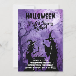 Reserve A Data Let’s Get Spooky – Purple Halloween Invite