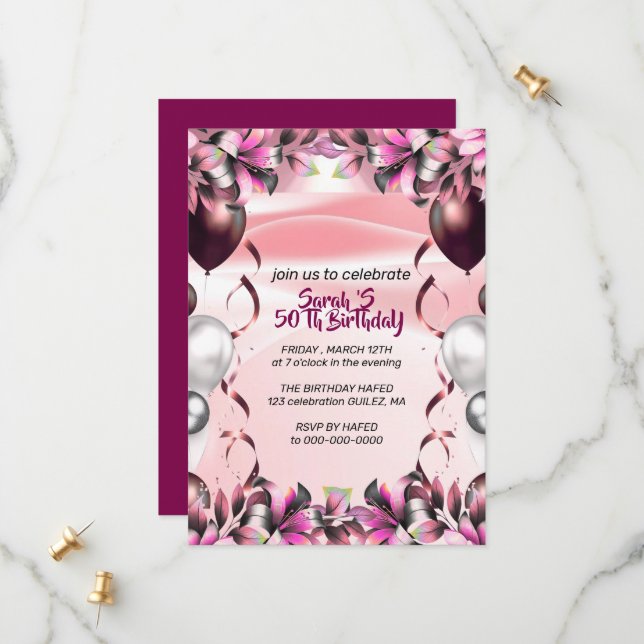Reserve A Data Let's Celebrate Invitation Template, Editable Surp (Frente/Verso In Situ)