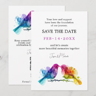 Reserve A Data LGBTQ+ com o código QR Rainbow Lovebird