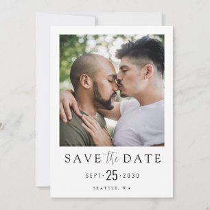 Reserve A Data LGBTQ Moderno Simples Elegante Foto Salvar Data