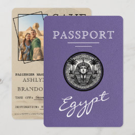 Reserve A Data Lilac Egypt Passport Wedding Save the Date