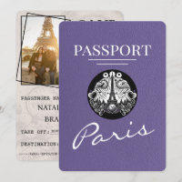 Lilac Purple Paris Passaporte Exceto Data