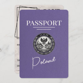 Reserve A Data Lilac Purple Polônia Passport Salvar Data