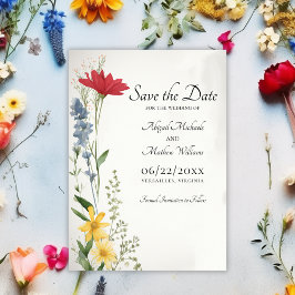 Reserve A Data Linda Flores Selvagens Natureza Trendy Casamento F