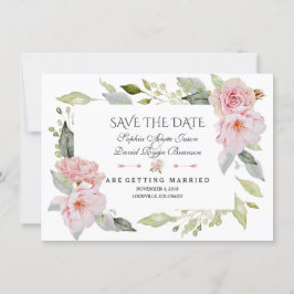 Reserve A Data Lindo Save The Date Floral Rosa Bege Casamento