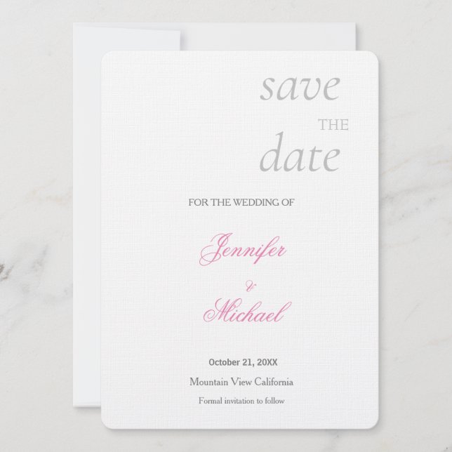 Reserve A Data Linen Wedding Professional Minimalist Modern Plain (Frente)