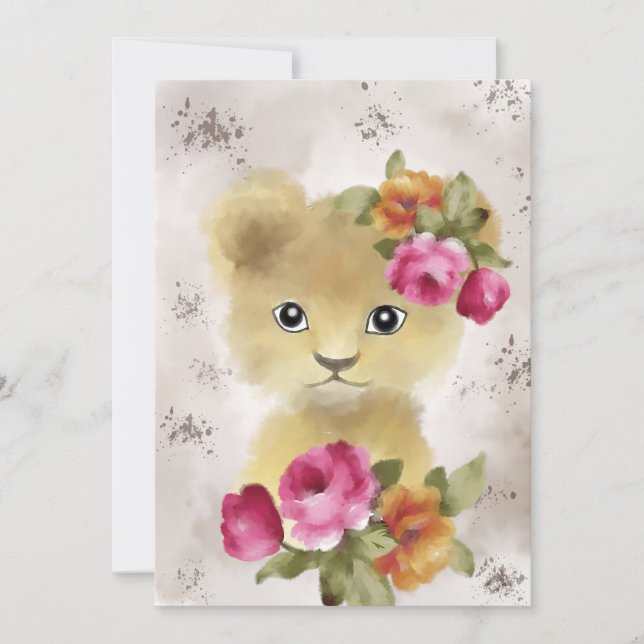 Reserve A Data Lion Baby Lion Watercolor (Frente)