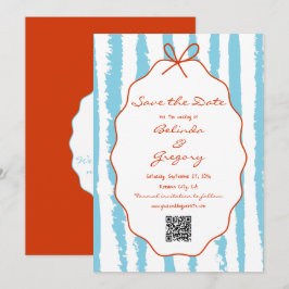 Reserve A Data Listras Caprichosas Casamento Pintado à Mão