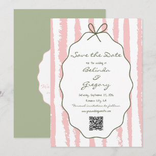 Reserve A Data Listras Caprichosas Casamento Pintado à Mão