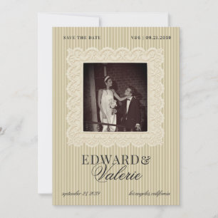 Reserve A Data Listras de Renda Vintage Old Money 2 Fotos Casamen
