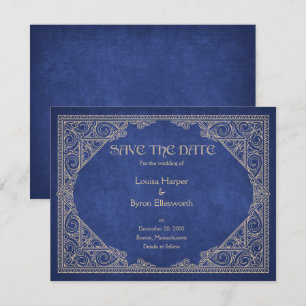 Reserve A Data Livro de Biblioteca Casamento Literário Geek Azul