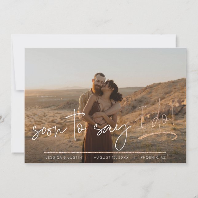 Reserve A Data Logo de Fotografia de Noivado para Casamento Moder (Frente)
