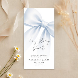 Reserve A Data Long Story Short | Elegant Bow Bookmark Wedding