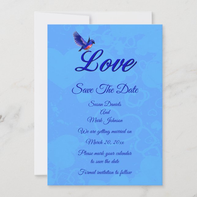 Reserve A Data Love Bluebird Wedding (Frente)