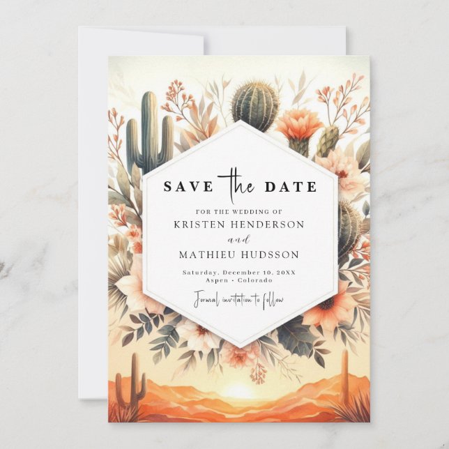 Reserve A Data Lovely Desert Cactus Wedding (Frente)