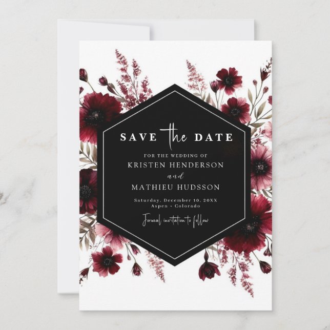 Reserve A Data Lovely Earthy Burgundy Wedding (Frente)