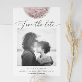 Reserve A Data Lua Rosa Mística | Casamento com Letra Elegante