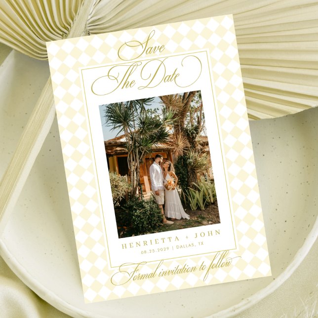 Reserve A Data Luxe Script Citrus Yellow Refined Summer Wedding (Criador carregado)