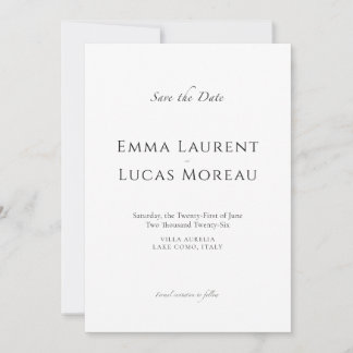 Reserve A Data Luxo Minimal Salve o Dia Casamento Elegante