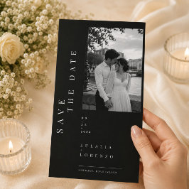 Reserve A Data Luxo Preto Editorial Casamento Salve a Data.