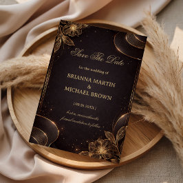 Reserve A Data Luxury Gold Floral Wave