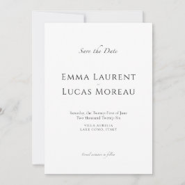 Reserve A Data Luxury Minimal Save the Date Elegant Wedding