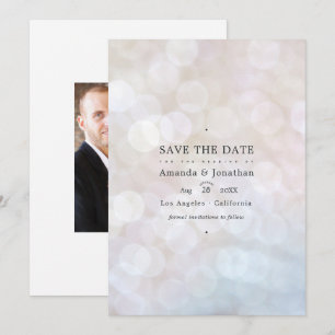 Reserve A Data Luzes de casamento modernas clássicas com Bokeh Sa