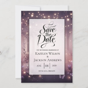 Reserve A Data Luzes de Fadas no Brilho do Bosque de Casamento
