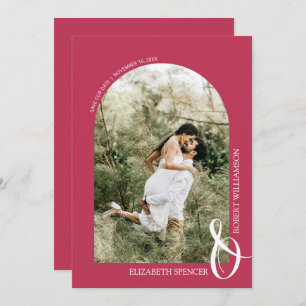 Reserve A Data Magenta de Casamento de Código QR