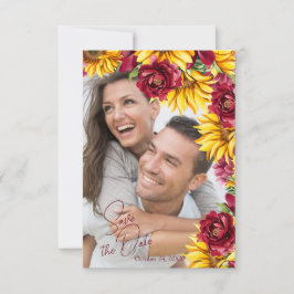 Reserve A Data Magenta e Ouro Yell Weding the Date Card