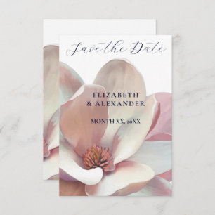 Reserve A Data Magnolia Elegante, Casamento Rosa e Branco