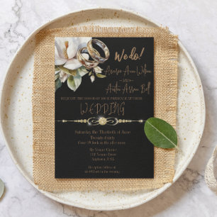 Reserve A Data Magnolia Wedings Douradas e Black Wedding