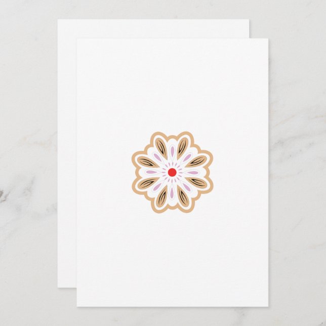 Reserve A Data Mandala Flower Art Impressão | Boho Decor (Frente/Verso)