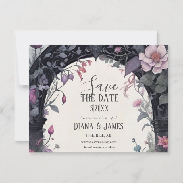 Reserve A Data Manipulação de Pagan com Portas Florais Rosa Gótic (Frente)