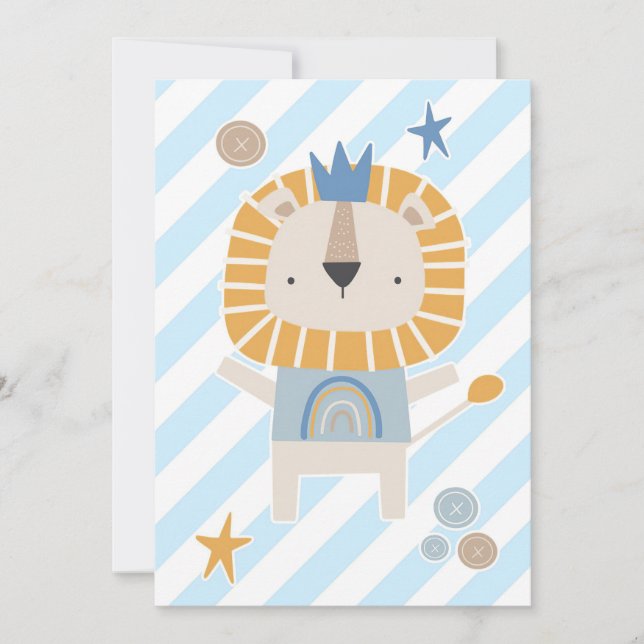Reserve A Data Mão Lion Cute Lion Desenhada (Frente)